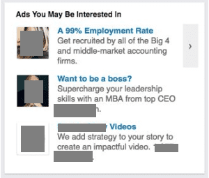 traditional ad format available on LinkedIn