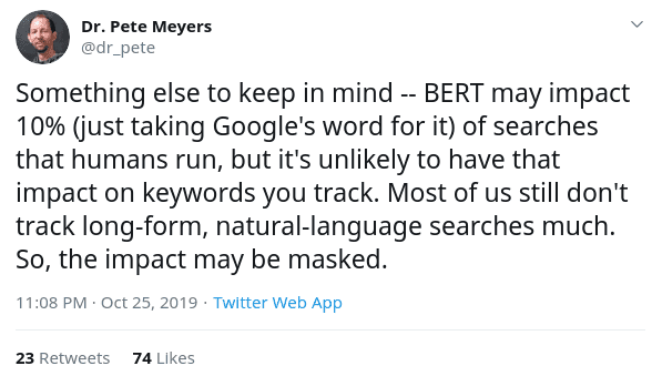 Tweet-on-Google-Bert-Update